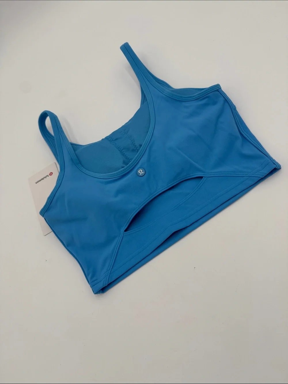 lululemon athletica Bright Blue Longline Scoop Sports Bra